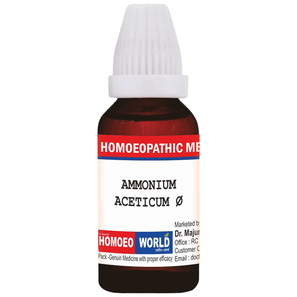 Dr. Majumder Homeo World Ammonium Aceticum Q Mother Tincher (30ml Each) combo pack of 4 bottles