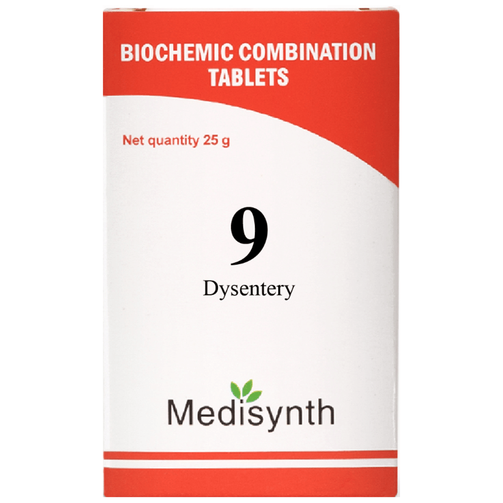 Medisynth Bio-chemic Combination No.9 Dysentery bottle of 25 gm Biocombination Tablet