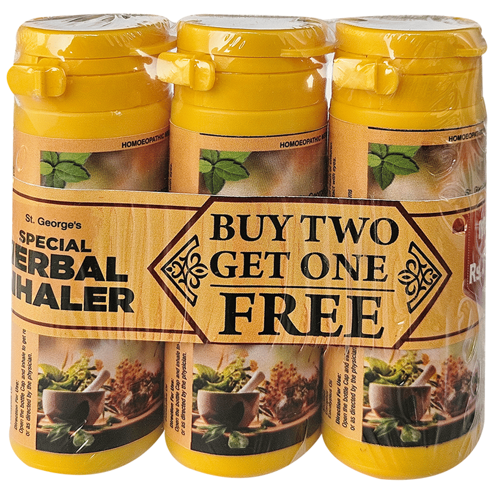 St. George‚Äôs Special Herbal Inhaler (20gm Each) Buy 2 Get 1 Free combo pack of 3 bottles