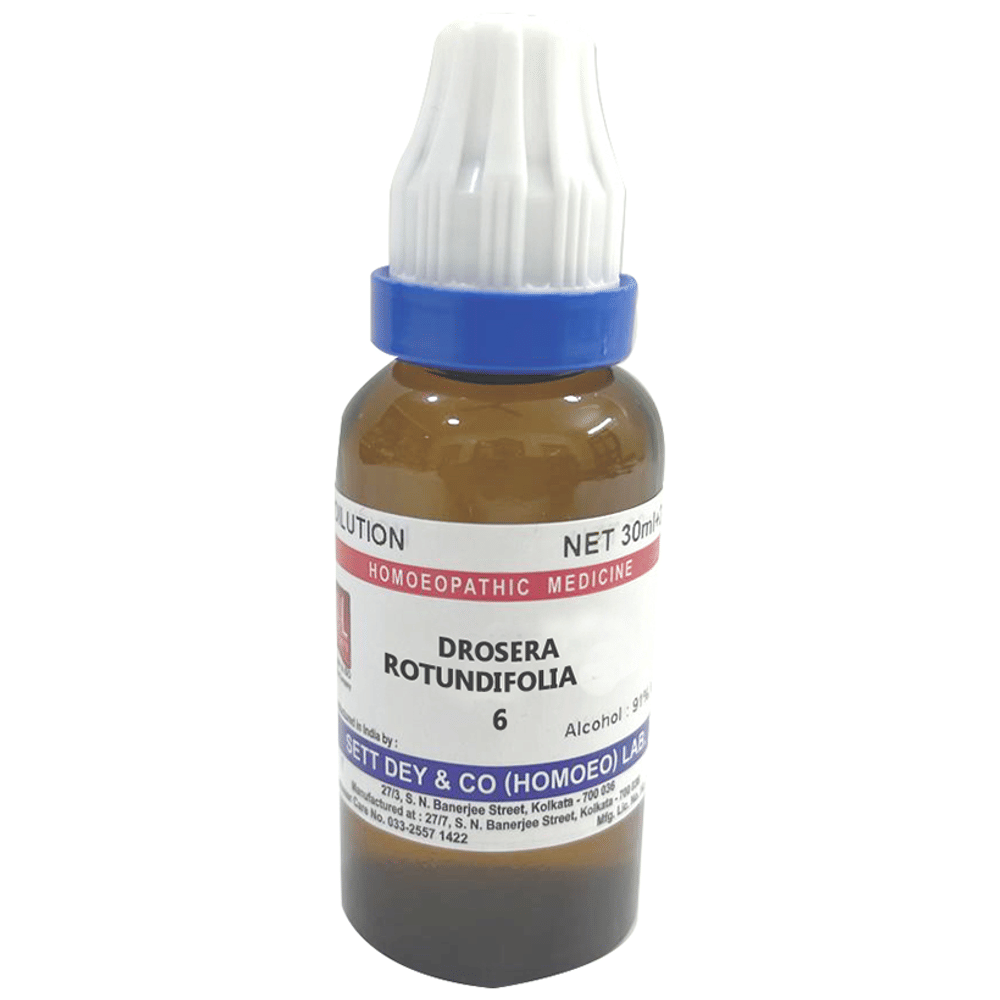 Sett Dey Drosera Rotundifolia Dilution 6 bottle of 30 ml Dilution