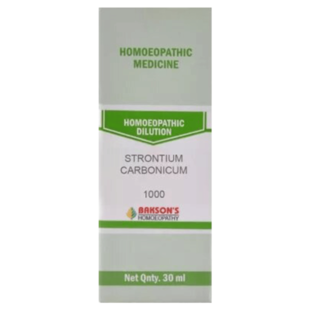 Bakson's Homeopathy Strontium Carbonicum Dilution 1M bottle of 30 ml Dilution