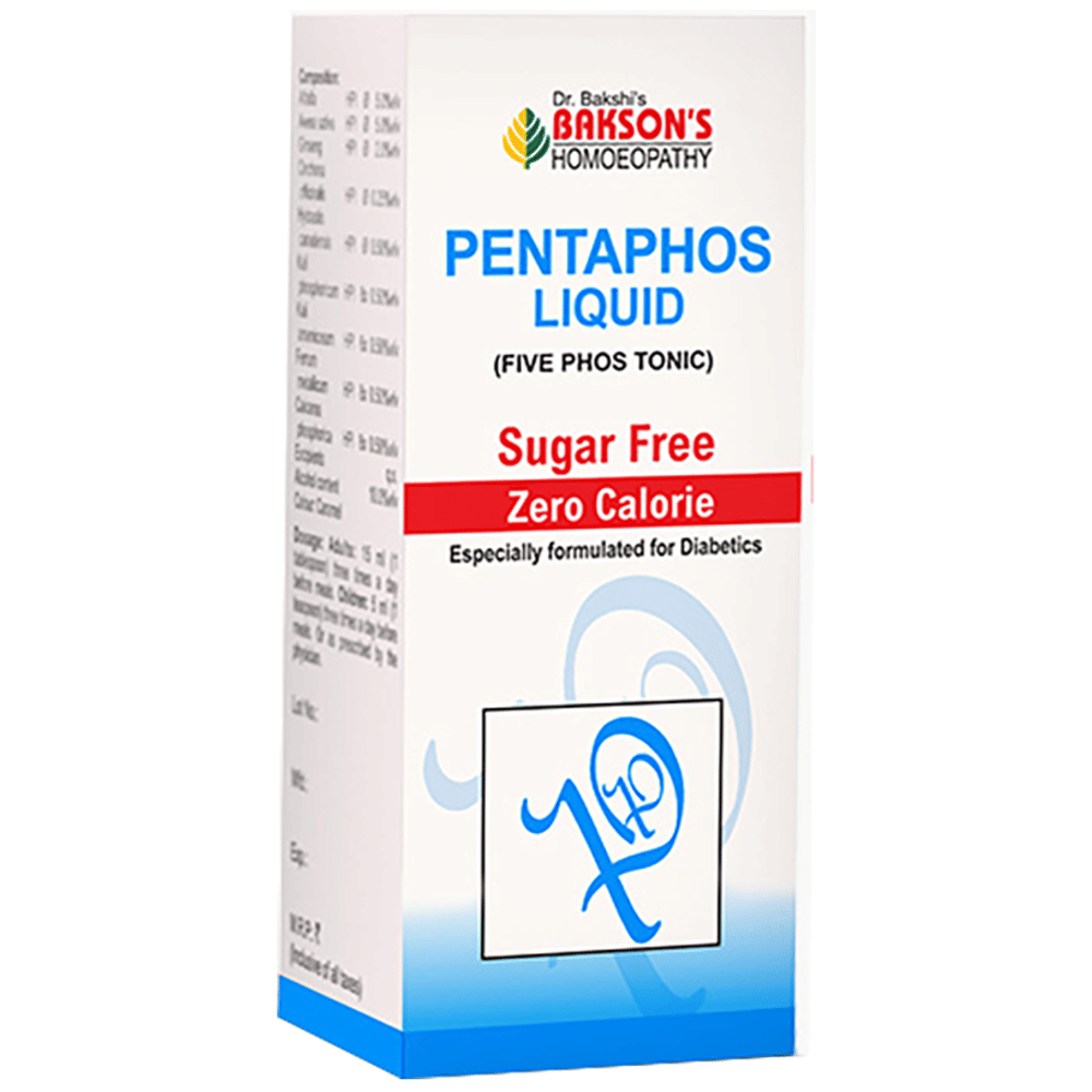 Bakson's Homeopathy Pentaphos Liquid Sugar Free bottle of 115 ml Liquid