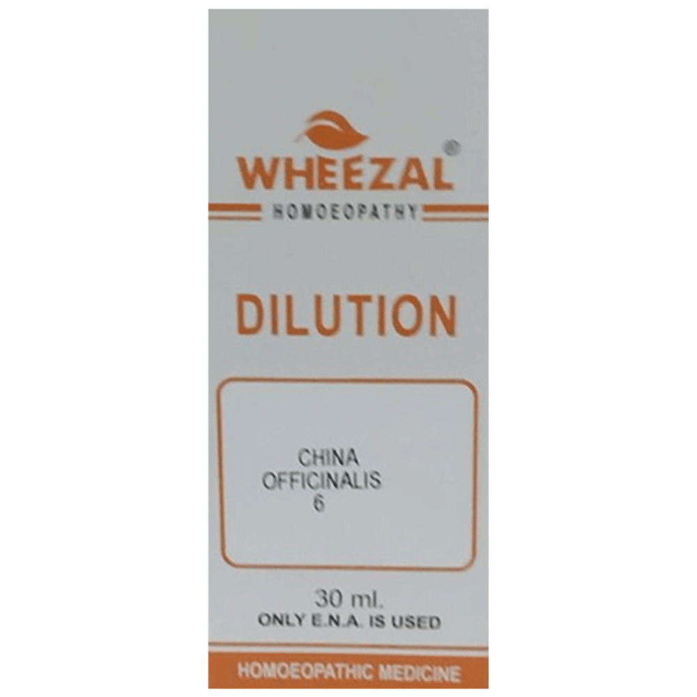 Wheezal Cinchona Officinalis Dilution 6 bottle of 30 ml Dilution
