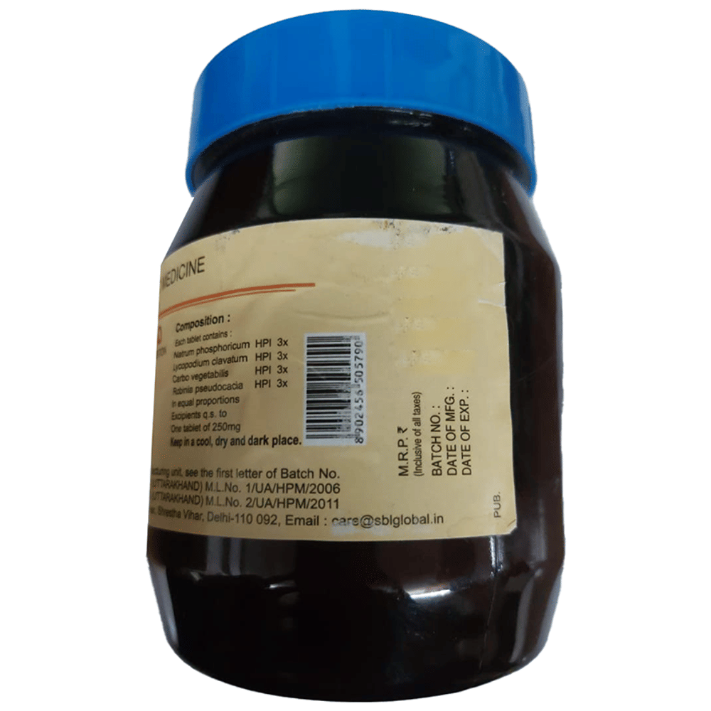 SBL Nixocid Tablet bottle of 450 gm Tablet