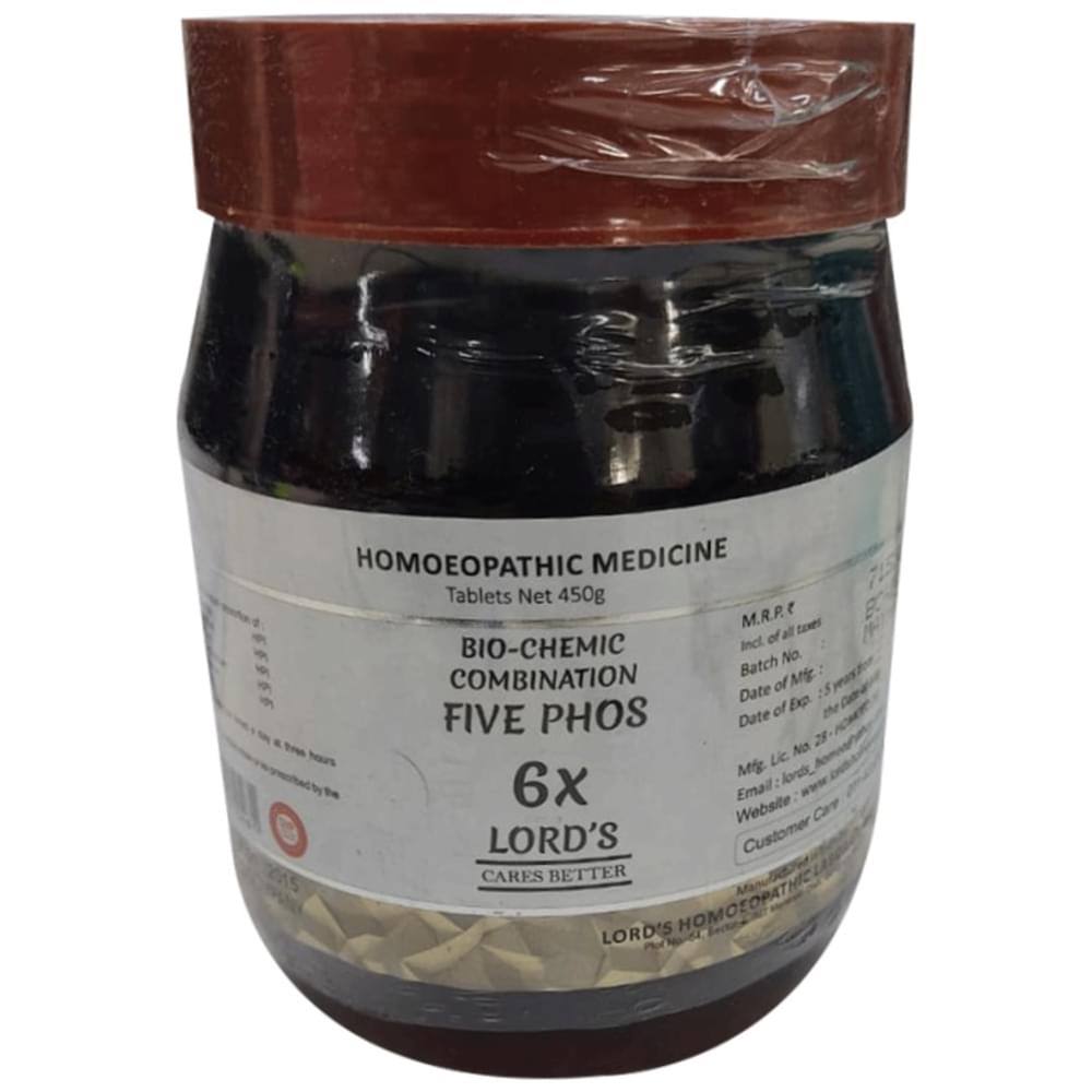 Lord's Five Phos Biocombination Tablet 6X bottle of 450 gm Biocombination Tablet