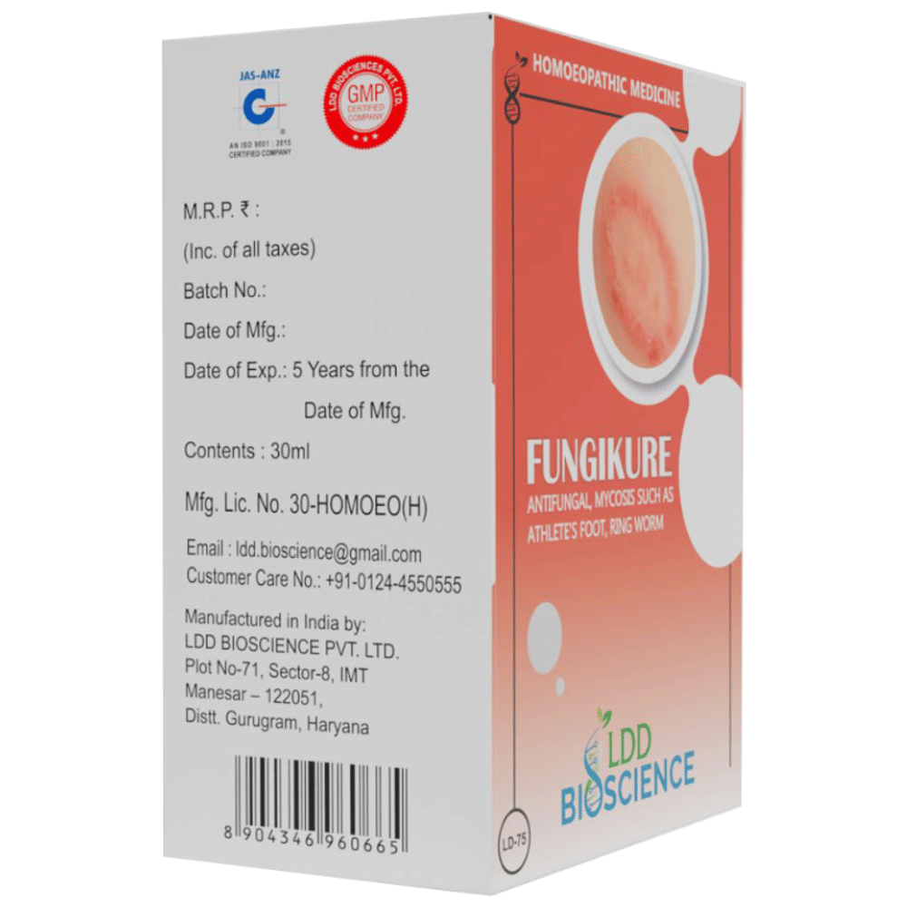 LDD Bioscience Fungikure Drops (30ml Each) Buy 5 get 1 Free combo pack of 6 bottles
