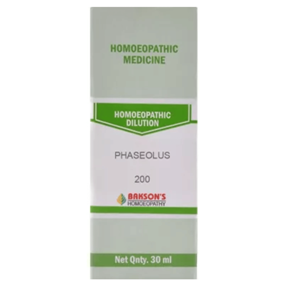 Bakson's Homeopathy Phaseolus Dilution 200 bottle of 30 ml Dilution