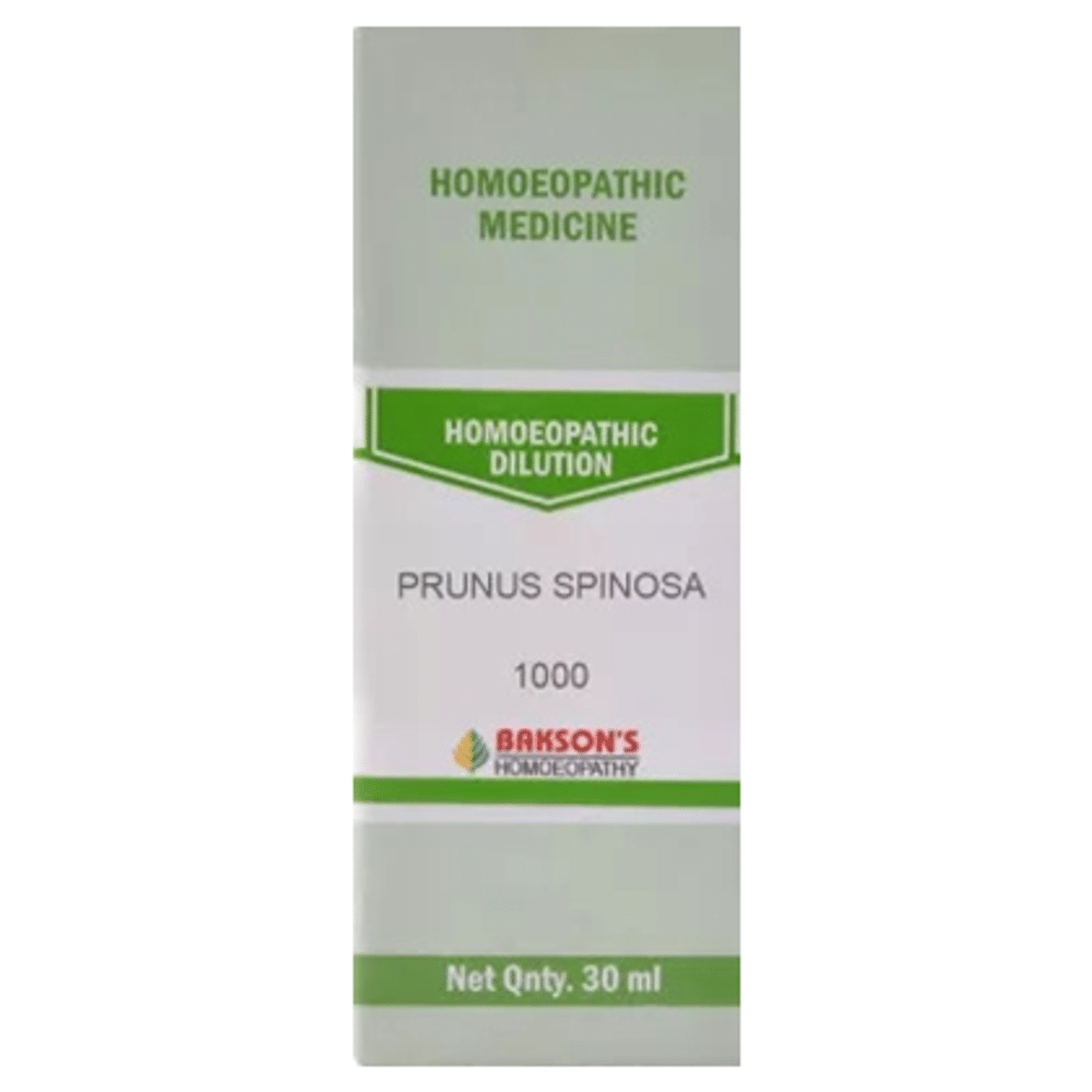 Bakson's Homeopathy Prunus Spinosa Dilution 1000 CH bottle of 30 ml Dilution