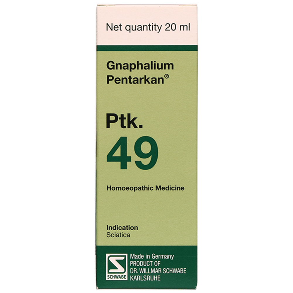 Dr Willmar Schwabe Germany Gnaphalium Pentarkan Ptk. 49 Drop bottle of 20 ml Drop