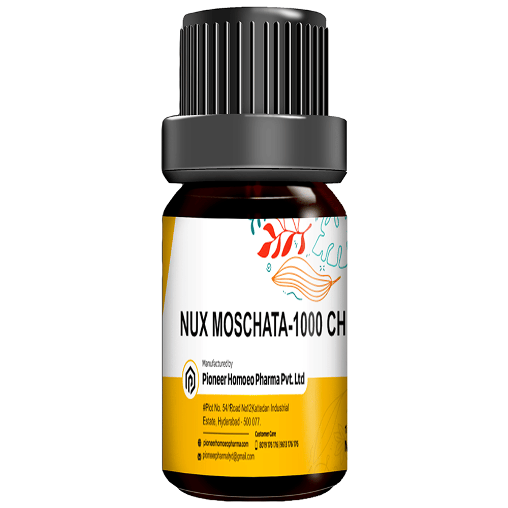 Pioneer Pharma Nux Moschata Globules Pellets Multidose Pills 1000 CH bottle of 150 tablets
