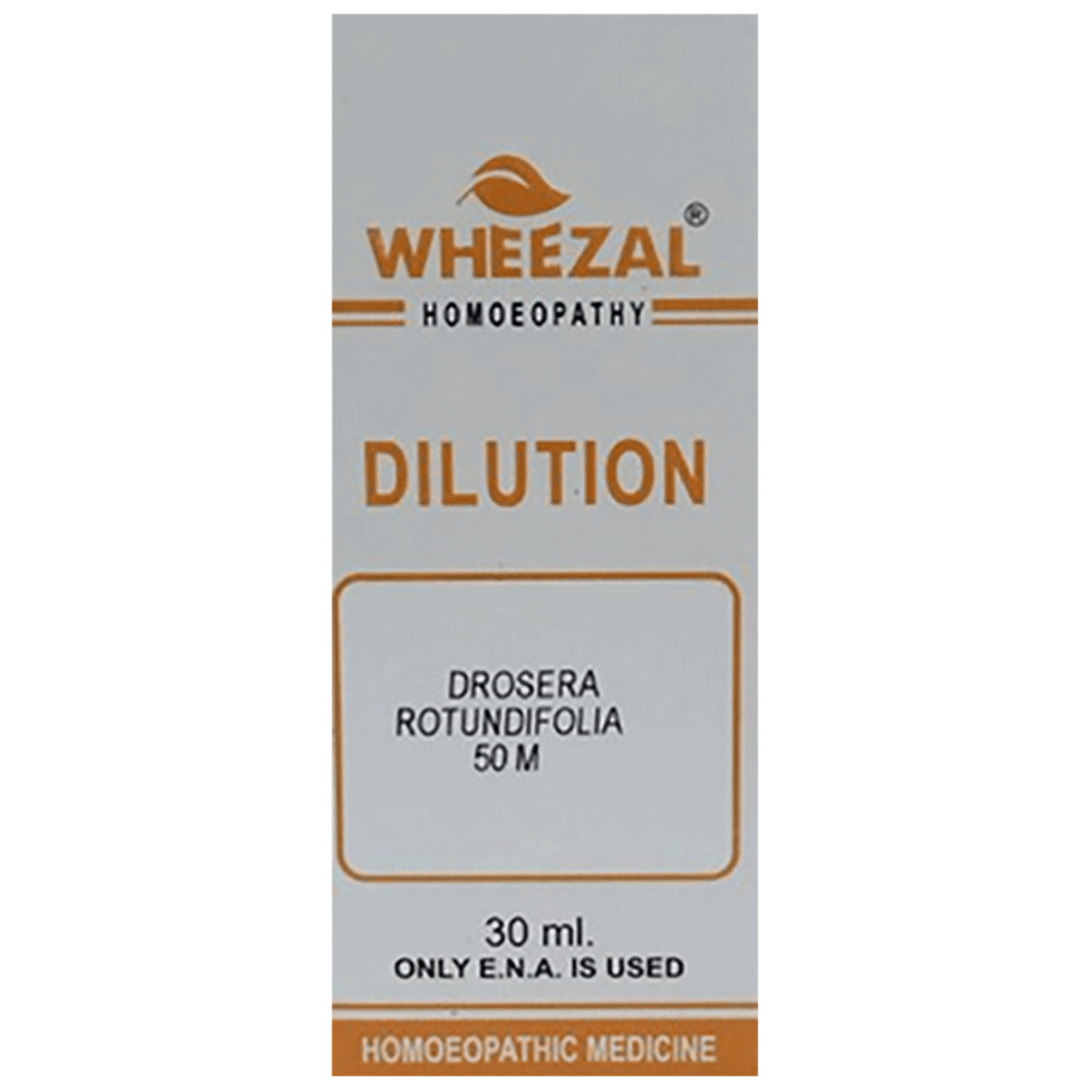 Wheezal Drosera Rotundifolia Dilution 50M bottle of 30 ml Dilution Wheezal Drosera Rotundifolia Dilution 50M bottle of 30 ml Dilution