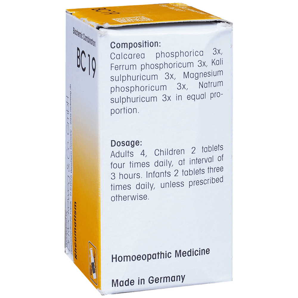 Dr. Reckeweg Bio-Combination 19 (BC 19) Tablet bottle of 20 gm Biocombination Tablet