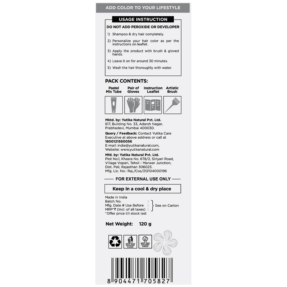 CosGlam Semi Permanent Hair Color | PPD & Ammonia free | Pastel Creator tube of 120 gm Cream CosGlam Semi Permanent Hair Color | PPD & Ammonia free | Pastel Creator tube of 120 gm Cream