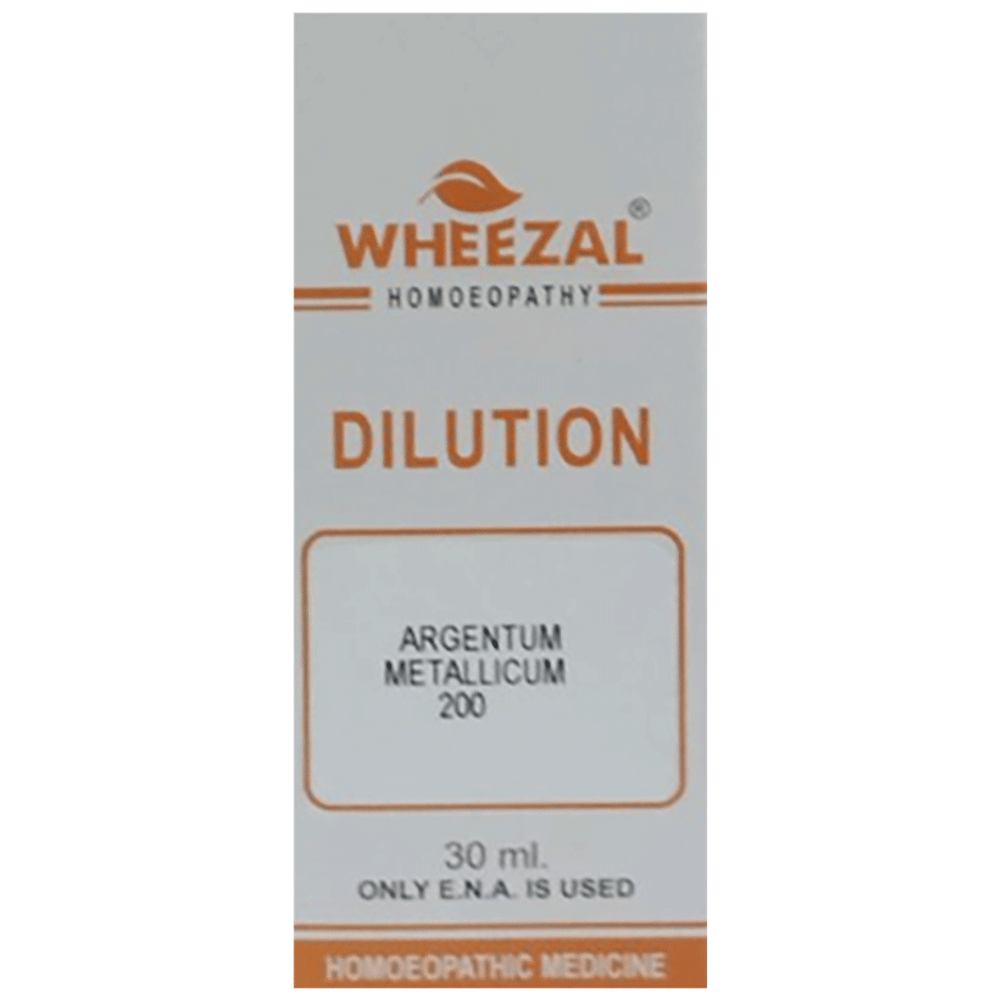 Wheezal Argentum Metallicum Dilution 200 bottle of 30 ml Dilution