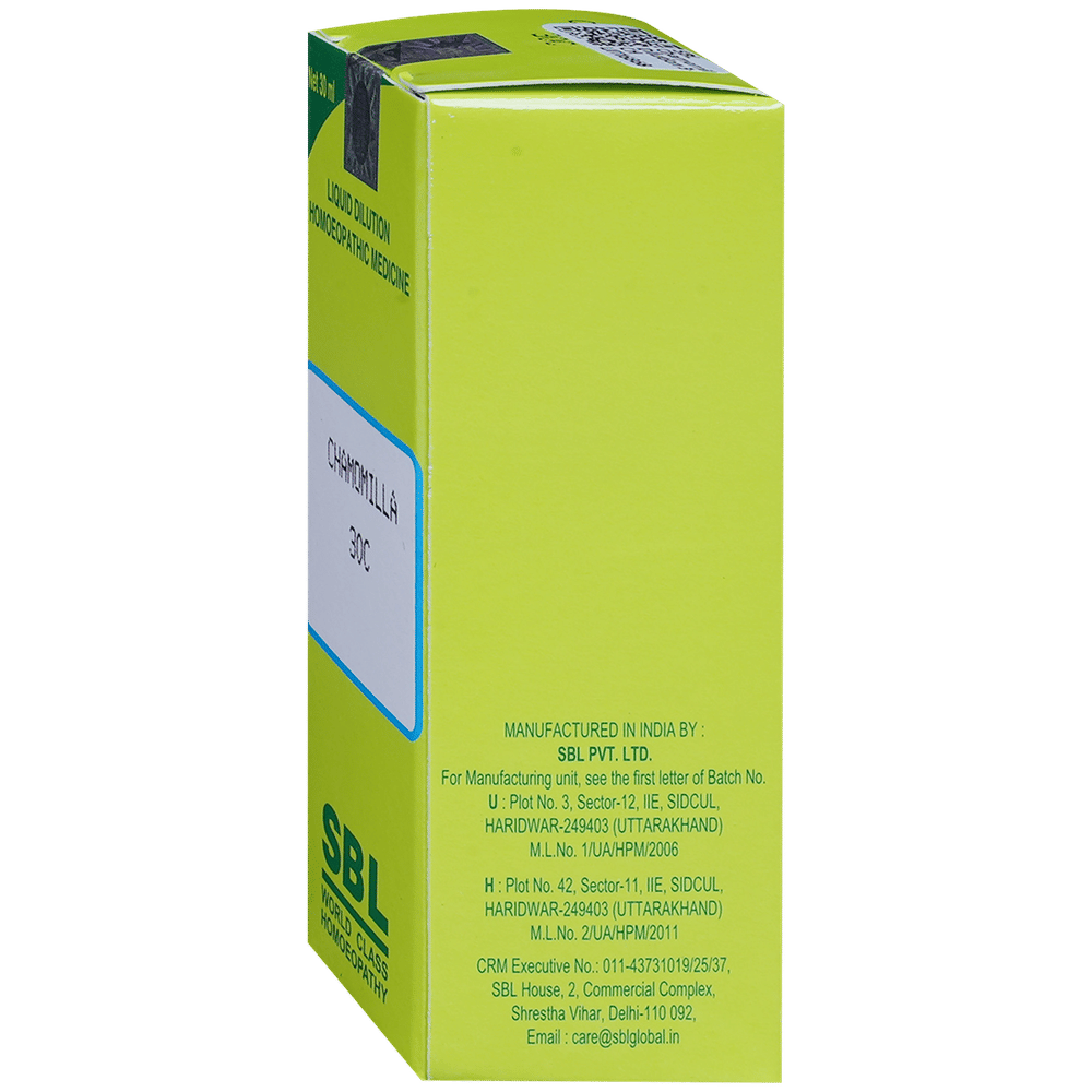 SBL Chamomilla Dilution 30 CH bottle of 30 ml Dilution SBL Chamomilla Dilution 30 CH bottle of 30 ml Dilution