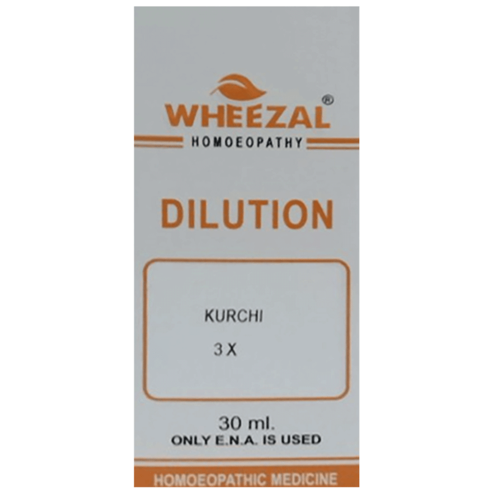 Wheezal Kurchi Dilution 3X bottle of 30 ml Dilution