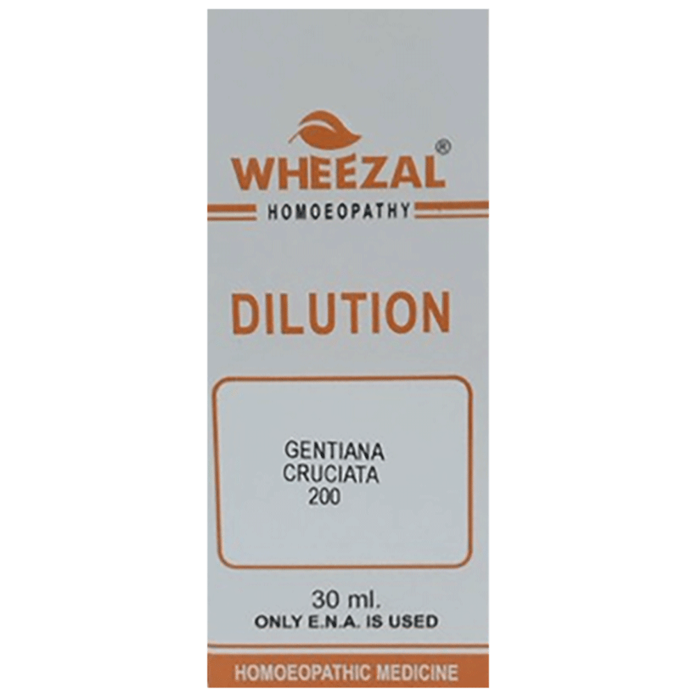 Wheezal Gentiana Cruciata Dilution 200 bottle of 30 ml Dilution