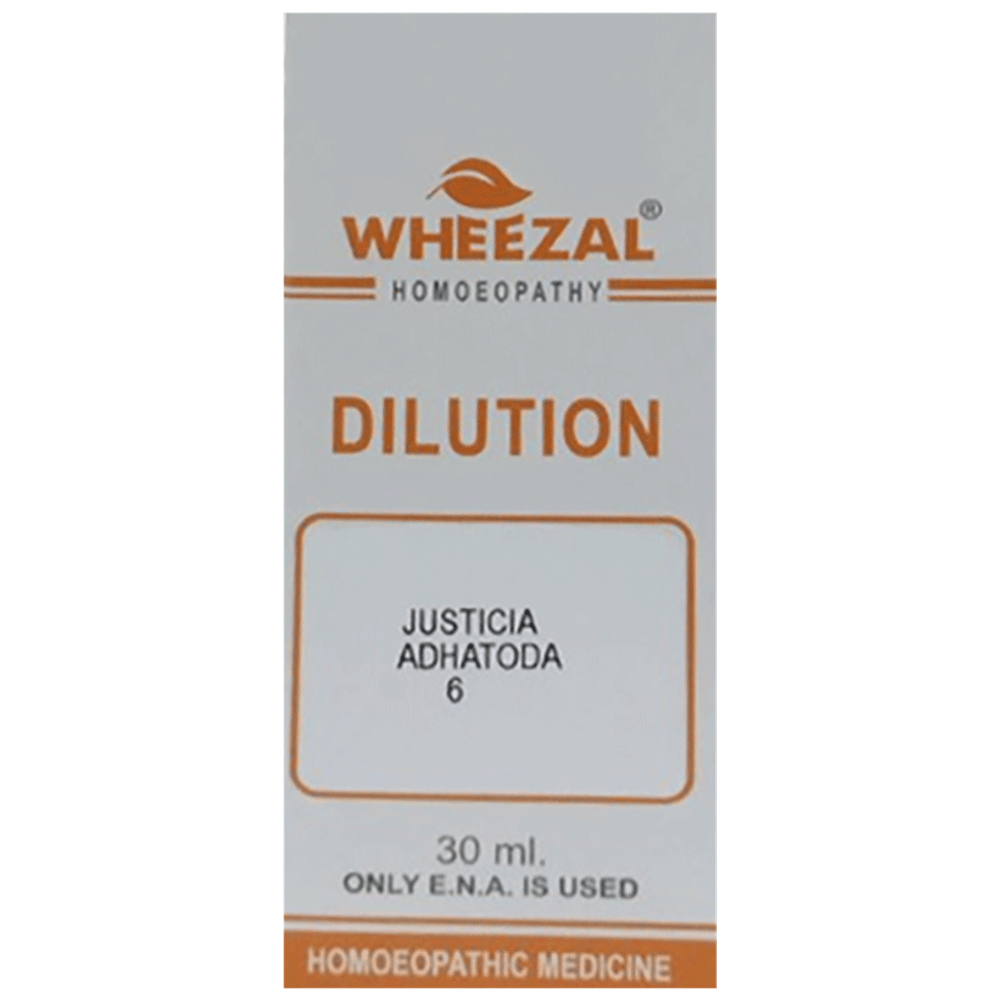 Wheezal Justicia Adhatoda Dilution 6 bottle of 30 ml Dilution