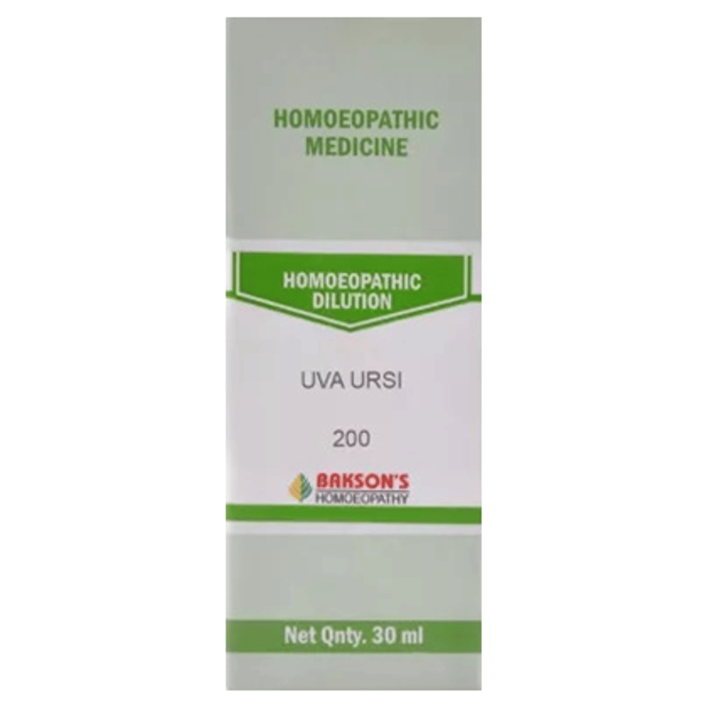 Bakson's Homeopathy Uva Ursi Dilution 200 bottle of 30 ml Dilution