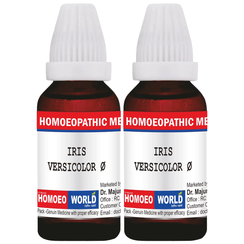 Dr. Majumder Homeo World Iris Versicolor Mother Tincture (30ml Each) Q combo pack of 2 bottles