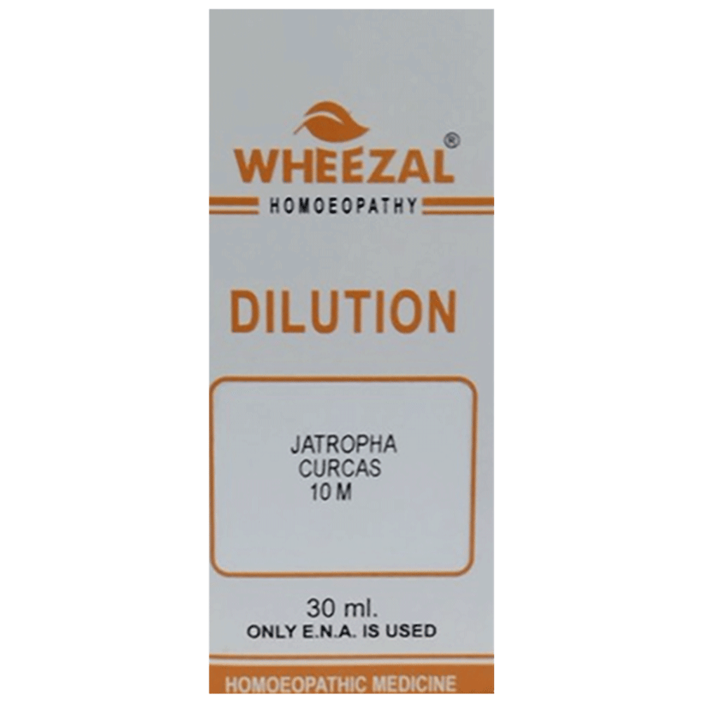 Wheezal Jatropha Curcas Dilution 10M bottle of 30 ml Dilution