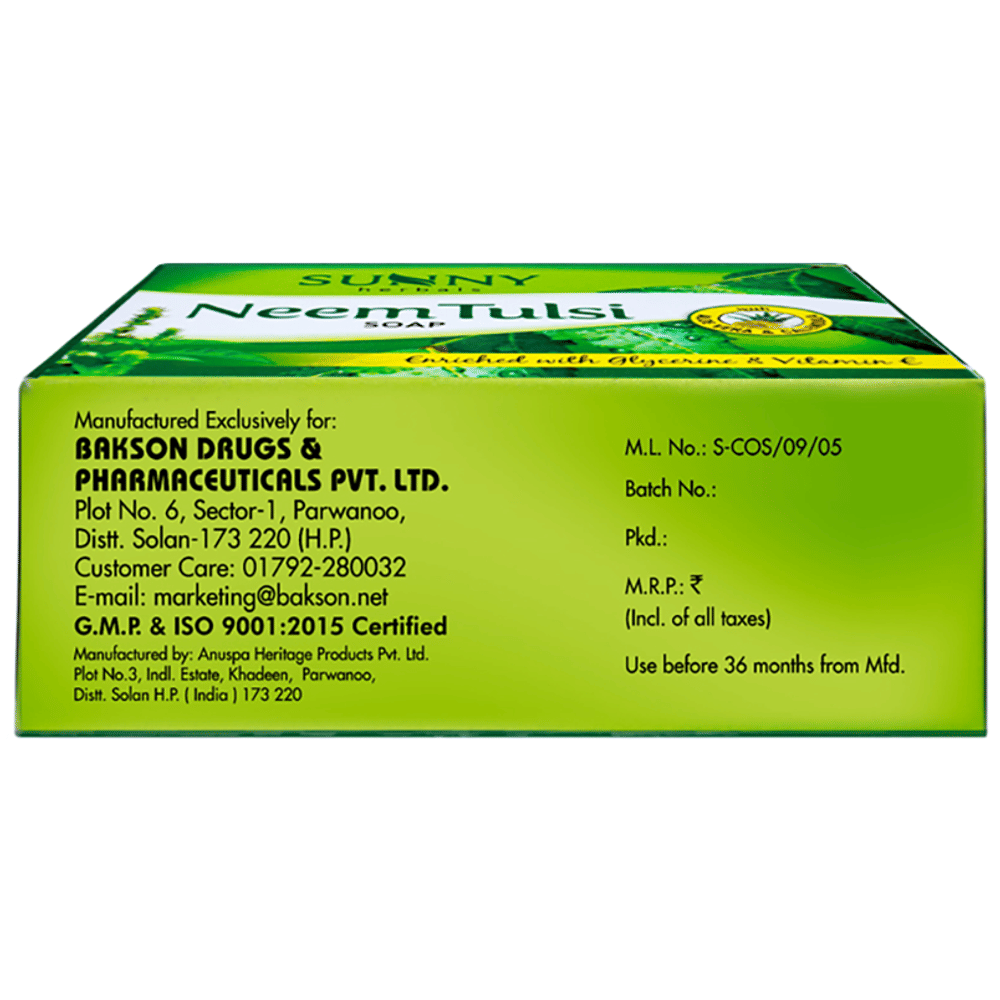 Sunny Herbals Neem Tulsi Soap packet of 75 gm Soap