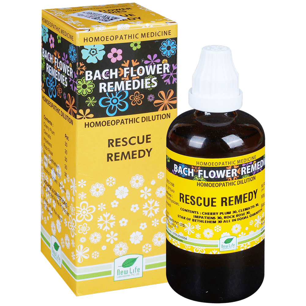 New Life Bach Flower Rescue Remedy 30 bottle of 100 ml Dilution