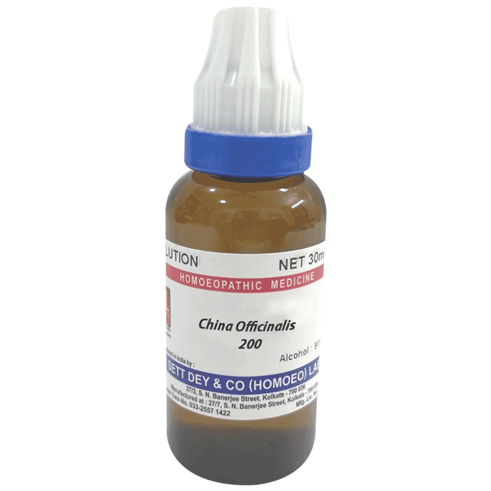 Sett Dey China Officinalis Dilution 200 bottle of 30 ml Dilution Sett Dey China Officinalis Dilution 200 bottle of 30 ml Dilution