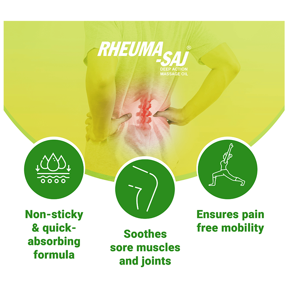 Medisynth Rheuma-Saj Massage Oil bottle of 120 ml Oil Medisynth Rheuma-Saj Massage Oil bottle of 120 ml Oil