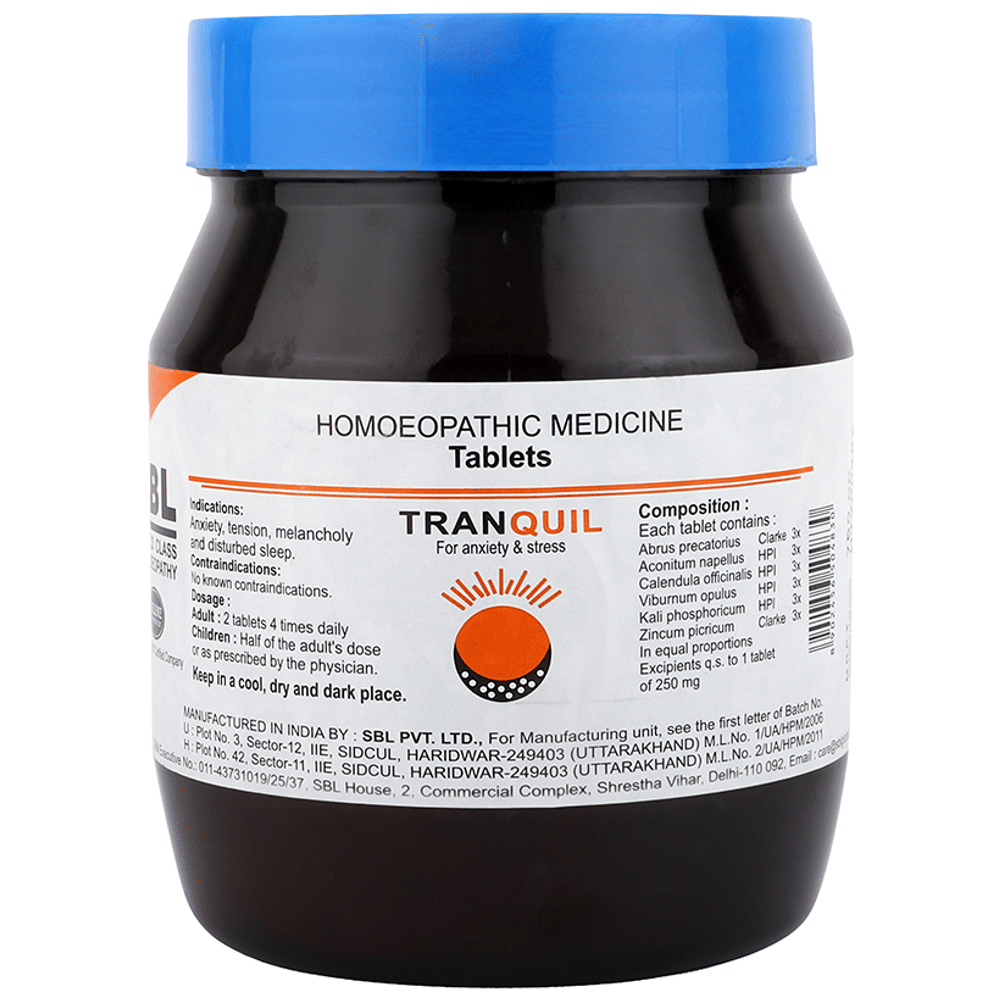 SBL Tranquil Tablet bottle of 450 gm Tablet