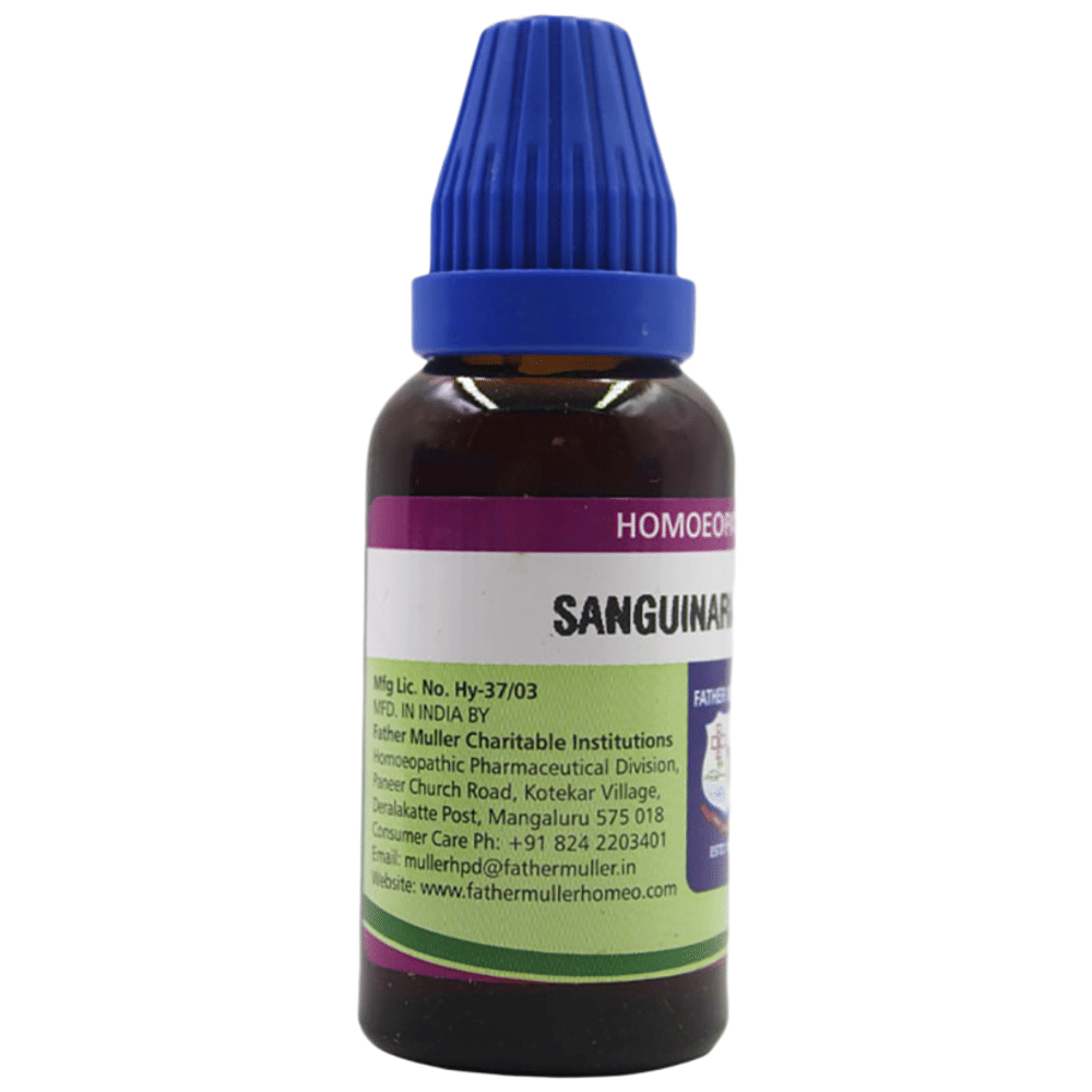 Father Muller Sanguinaria Canadensis Drop Q bottle of 30 ml Oral Drops Father Muller Sanguinaria Canadensis Drop Q bottle of 30 ml Oral Drops