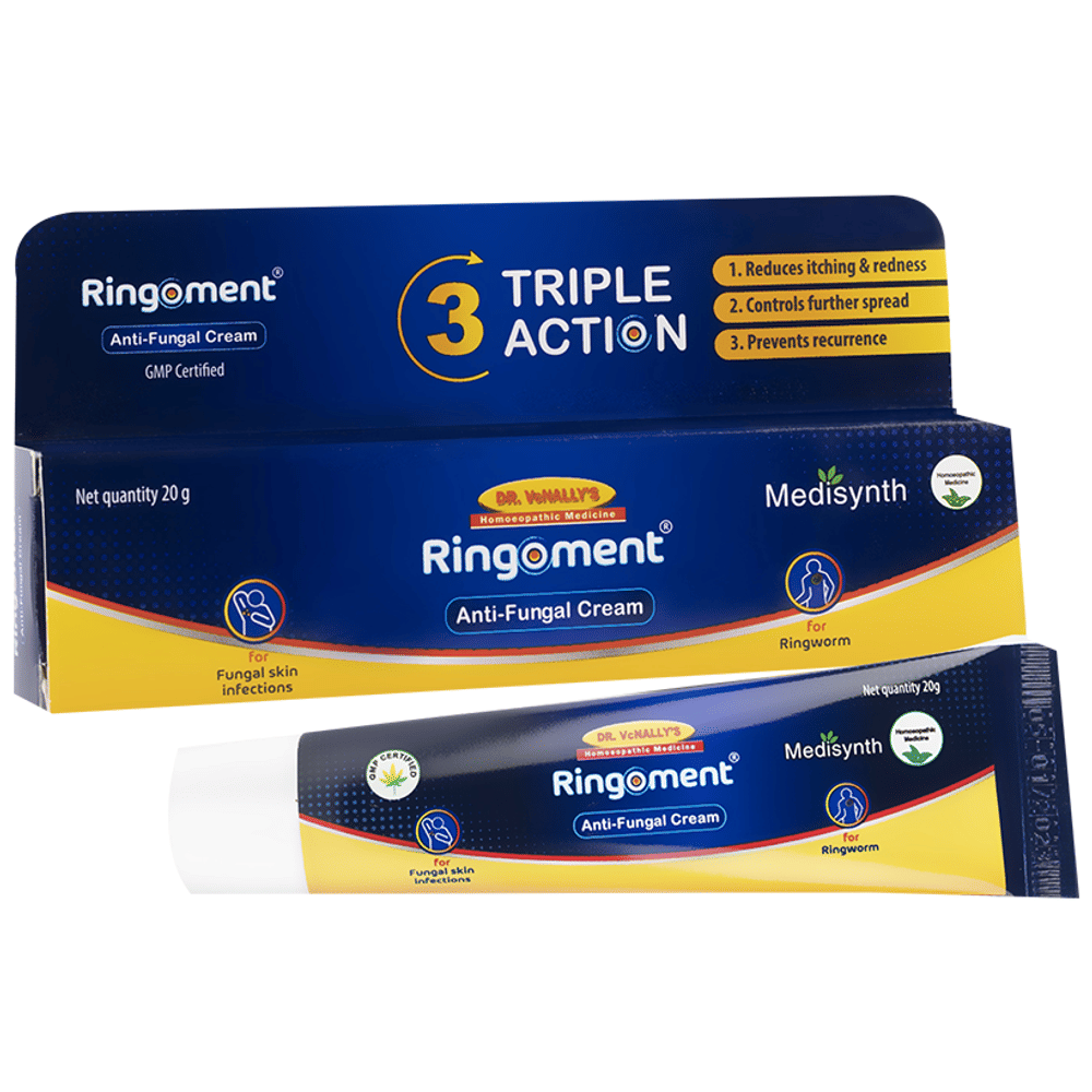 Medisynth Ringoment Anti-Fungal Cream tube of 20 gm Cream