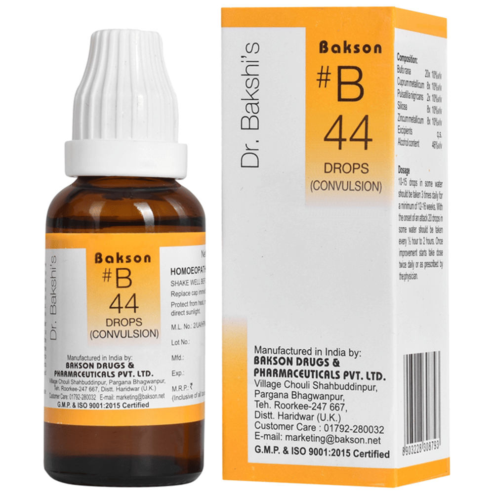 Bakson B44 Convulsion Drop bottle of 30 ml Drop