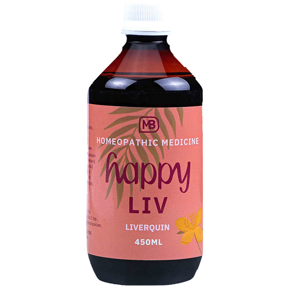 MB Happy Liv Liverquin Syrup bottle of 450 ml Syrup MB Happy Liv Liverquin Syrup bottle of 450 ml Syrup