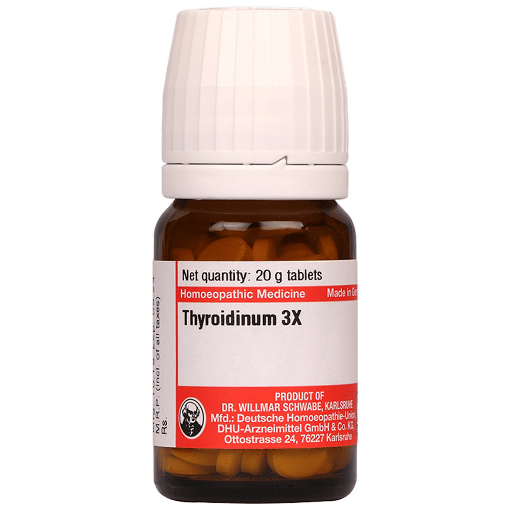 Dr Willmar Schwabe Germany Thyroidinum Trituration Tablet 3X bottle of 20 gm Trituration Tablet