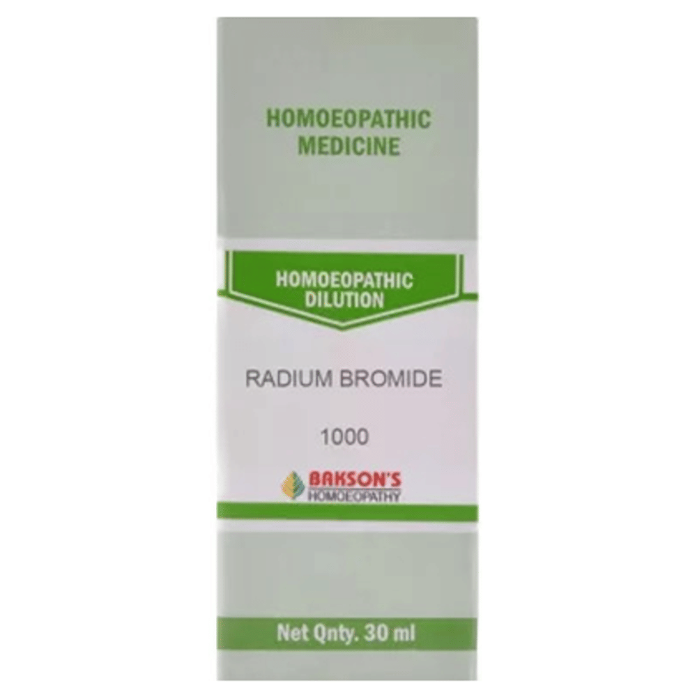 Bakson's Homeopathy Radium Bromide Dilution 1000 CH bottle of 30 ml Dilution Bakson's Homeopathy Radium Bromide Dilution 1000 CH bottle of 30 ml Dilution