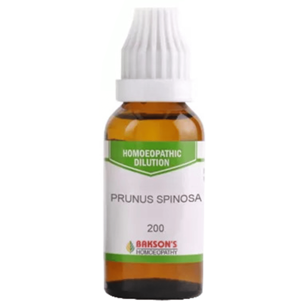 Bakson's Homeopathy Prunus Spinosa Dilution 200 bottle of 30 ml Dilution Bakson's Homeopathy Prunus Spinosa Dilution 200 bottle of 30 ml Dilution