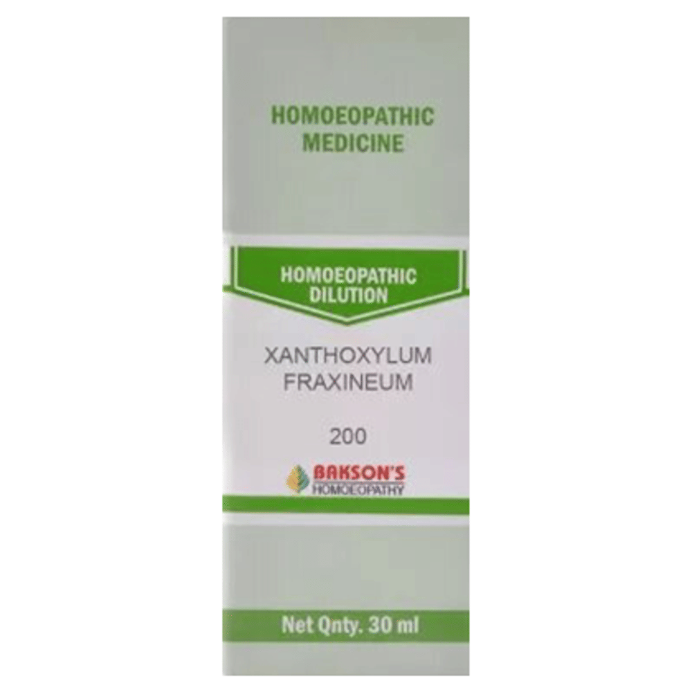 Bakson's Homeopathy Xanthoxylum Fraxineum  Dilution 200 bottle of 30 ml Dilution