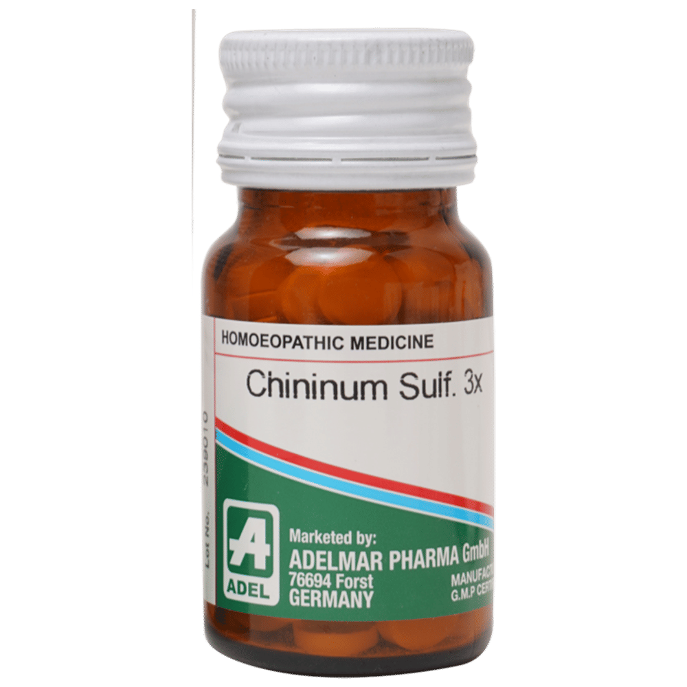 ADEL Chininum Sulf Trituration Tablet 3X bottle of 20 gm Trituration Tablet
