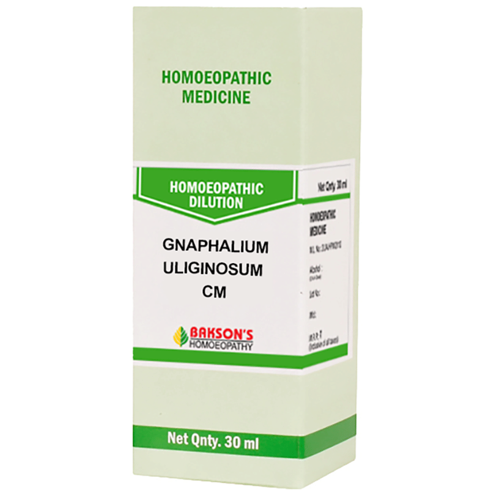 Bakson's Homeopathy Gnaphalium Uliginosum Dilution CM bottle of 30 ml Dilution