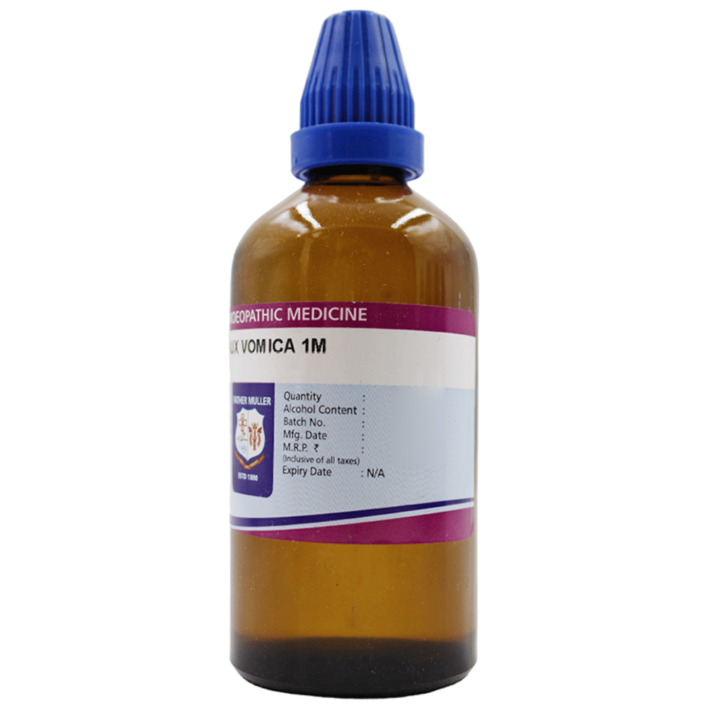 Father Muller Nux Vomica Drop 1M bottle of 100 ml Oral Drops Father Muller Nux Vomica Drop 1M bottle of 100 ml Oral Drops