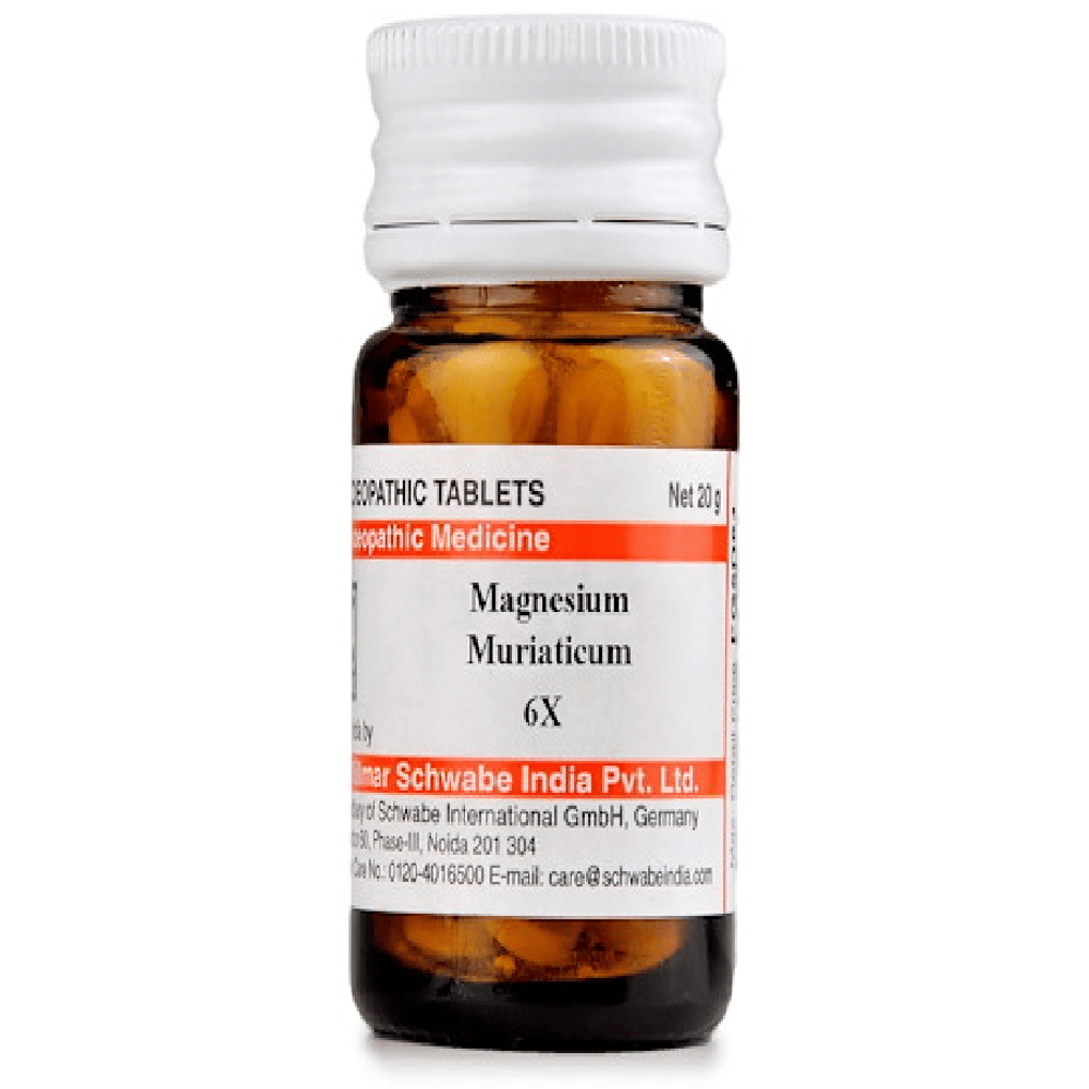 Dr Willmar Schwabe India Magnesia Muriatica Trituration Tablet 6X bottle of 20 gm Trituration Tablet