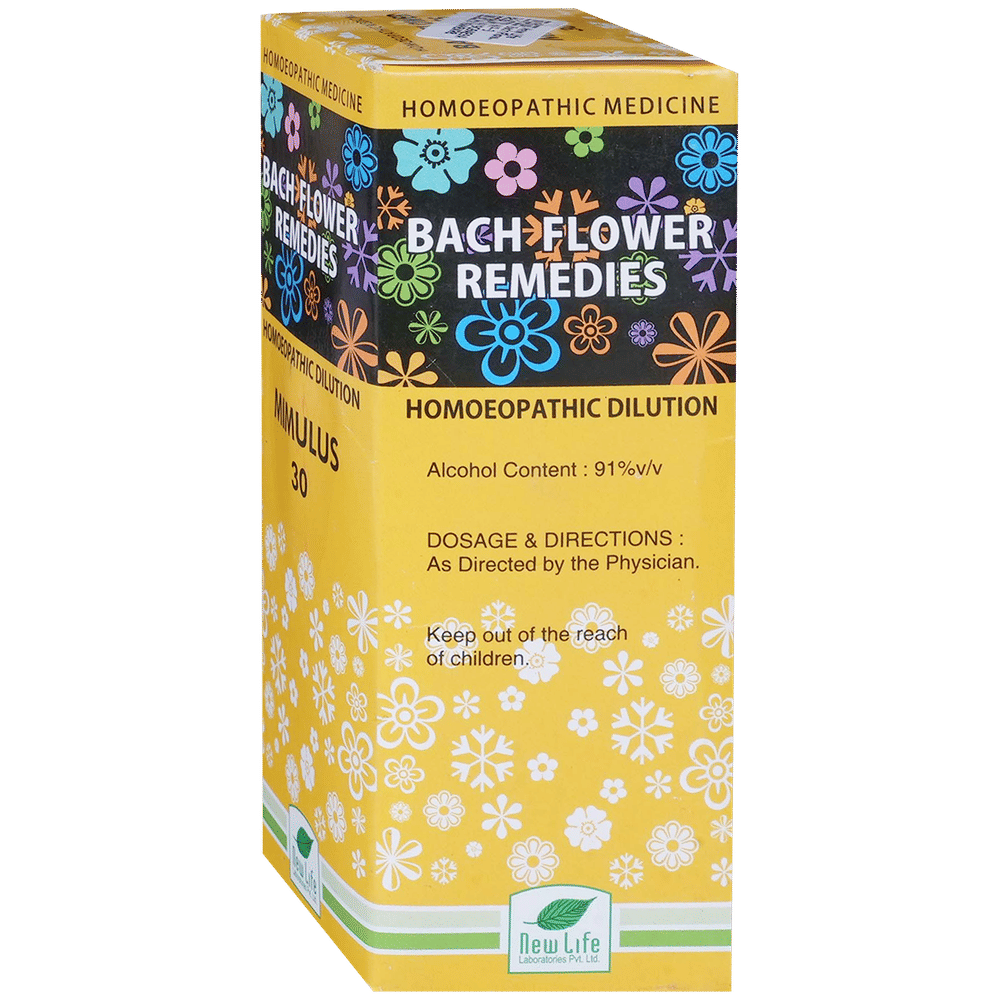 New Life Bach Flower Mimulus 30 bottle of 100 ml Dilution