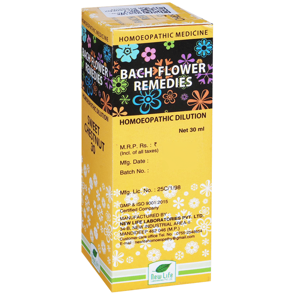 New Life Bach Flower Sweet Chestnut 30 bottle of 30 ml Dilution