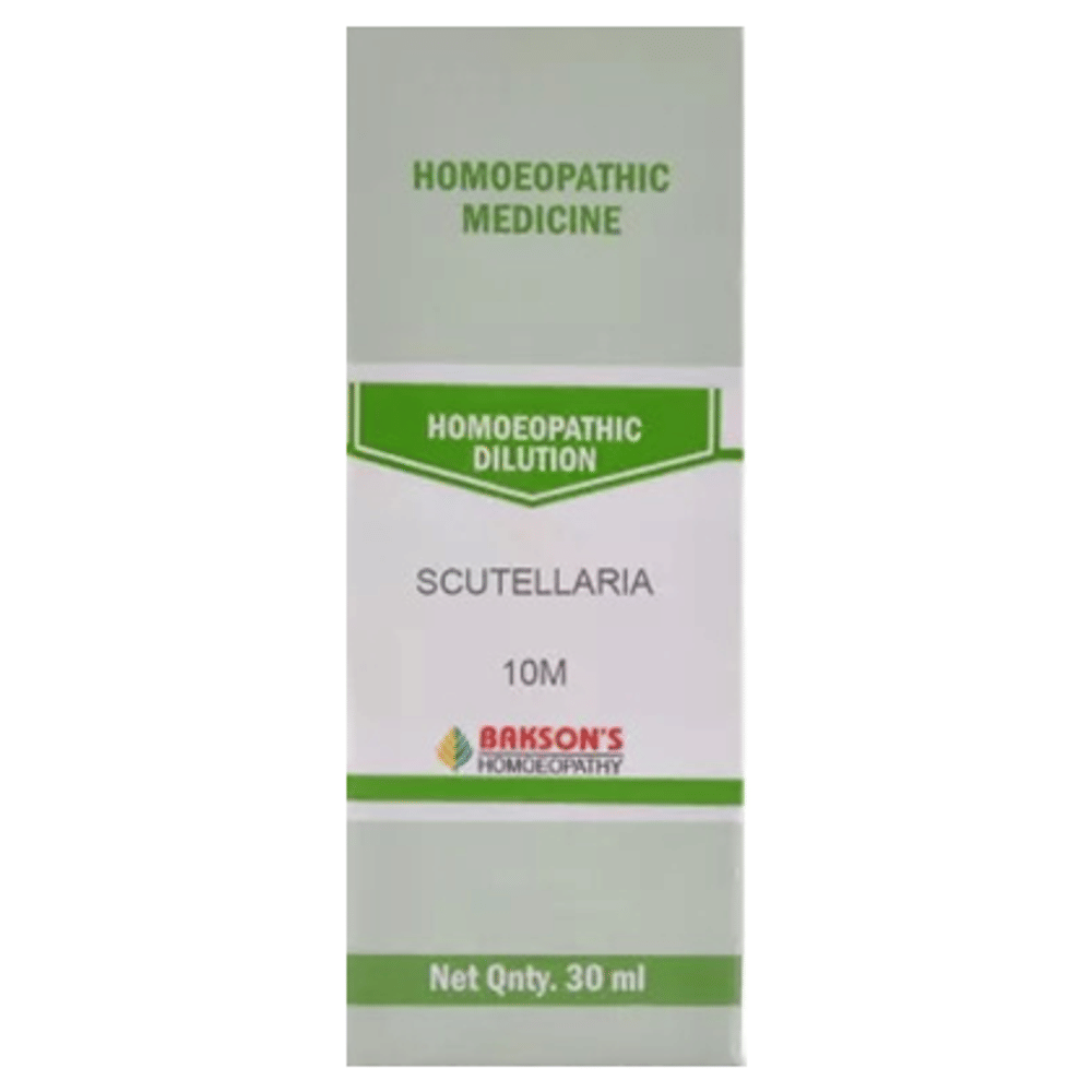 Bakson's Homeopathy Scutellaria Dilution 10M bottle of 30 ml Dilution Bakson's Homeopathy Scutellaria Dilution 10M bottle of 30 ml Dilution