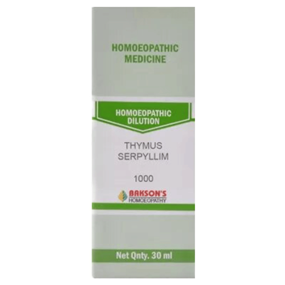 Bakson's Homeopathy Thymus Serpyllum Dilution 1000 CH bottle of 30 ml Dilution