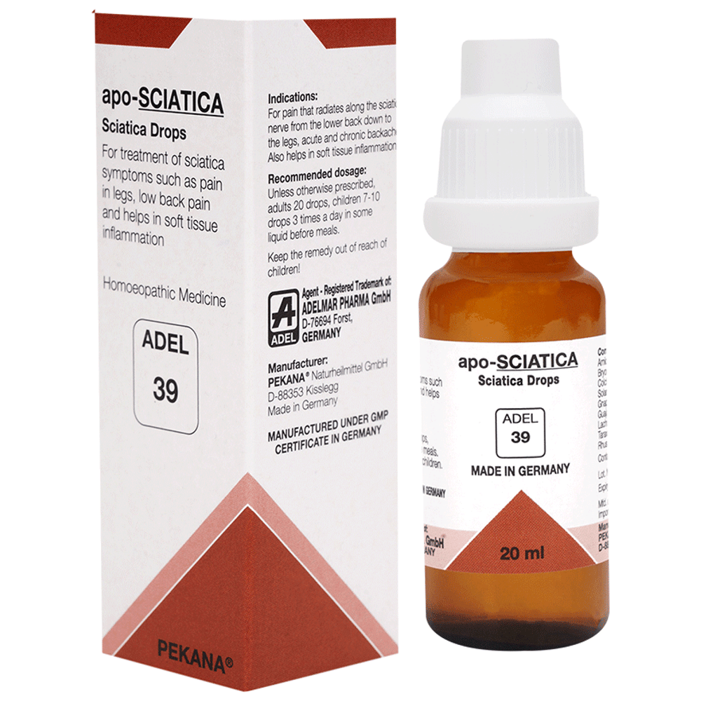 ADEL 39 Apo-Sciatica Drop bottle of 20 ml Drop ADEL 39 Apo-Sciatica Drop bottle of 20 ml Drop