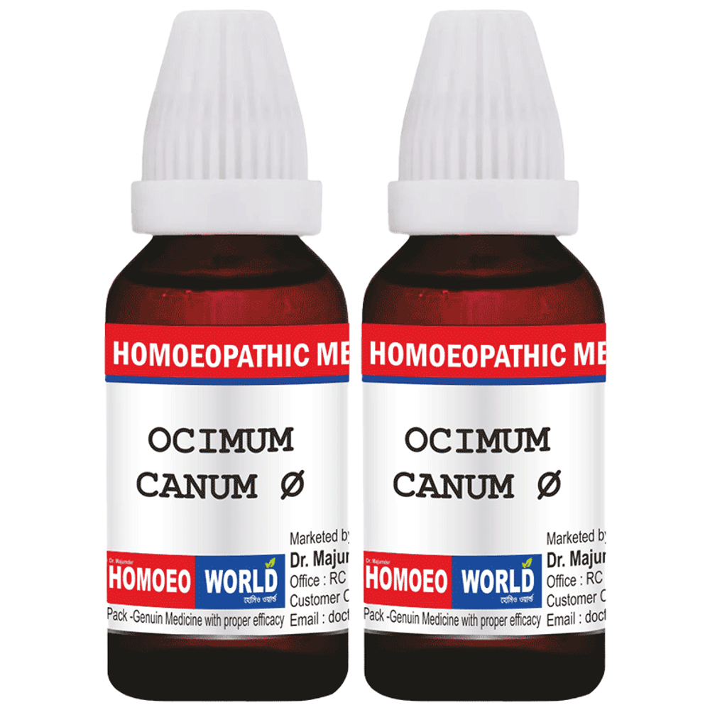 Dr. Majumder Homeo World Ocimum Canum Mother Tincture (30ml Each) Q combo pack of 2 bottles