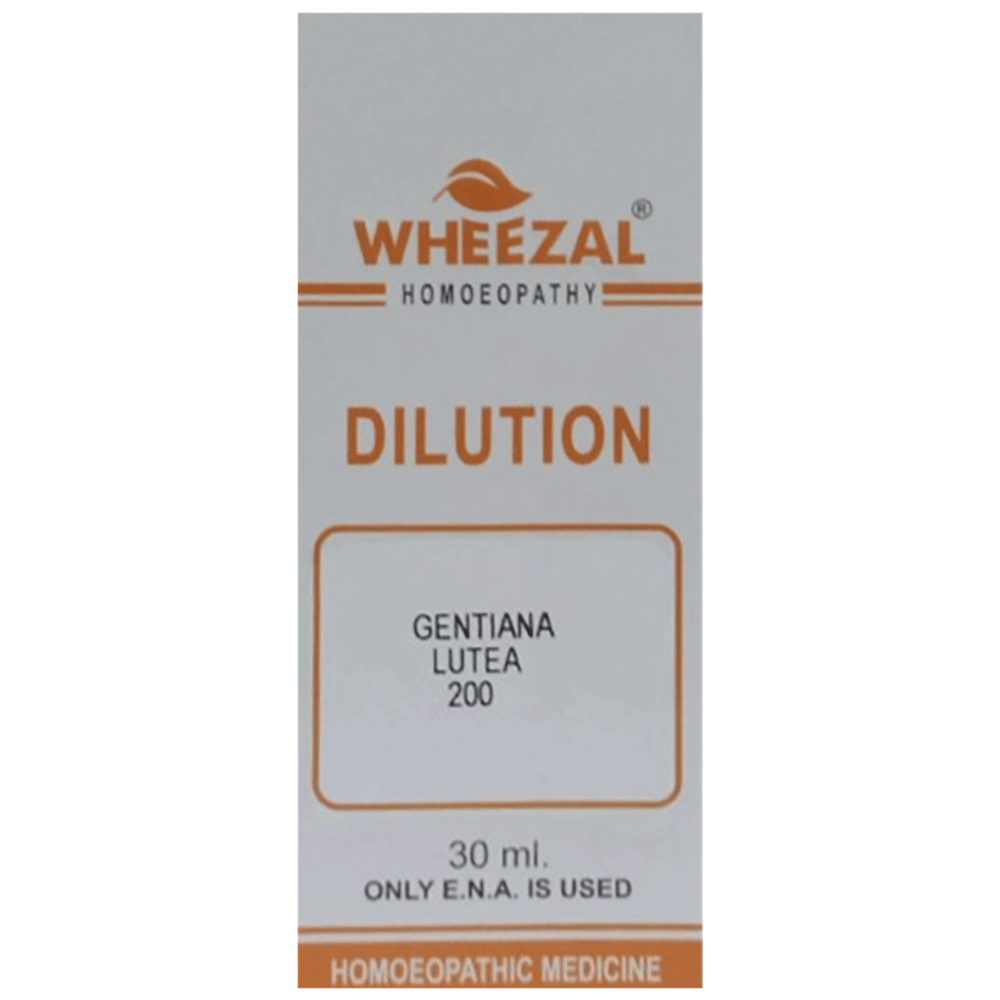 Wheezal Gentiana Lutea Dilution 200 bottle of 30 ml Dilution