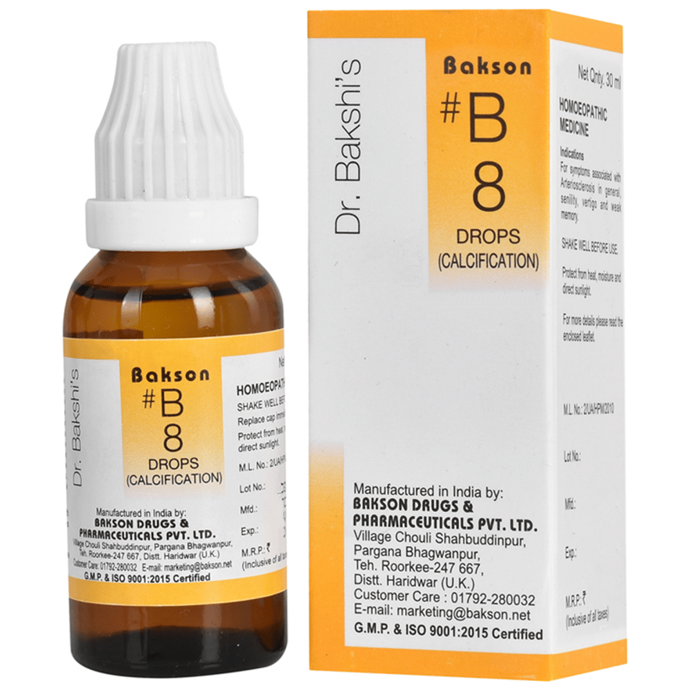 Bakson B8 Calcification Drop bottle of 30 ml Drop